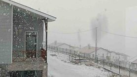 Beypazarı'nda mevsimin ilk karı