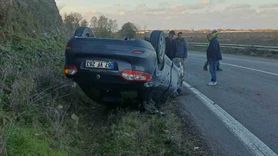 Çaycuma'da otomobil takla attı: 1 yaralı