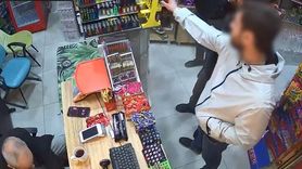 Elazığ'da büfeden çakmak çalan kişi güvenlik kamerasına yansıdı