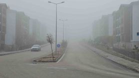 Elazığ'da yoğun sis Çatalçeşme Mahallesini görünmez kıldı