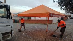 Germencik'te belediye temizlik ve park çalışmaları sürüyor