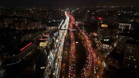 İstanbul'da Trafik Yoğunluğu Yüzde 90'a Ulaştı — Havadan Görüntüler
