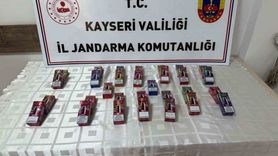 Kayseri'de yol kontrolünde 930 paket bandrolsüz sigara ele geçirildi