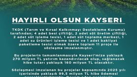 Kayseri’ye 270 milyon TL’lik 11 kırsal yatırım projesi