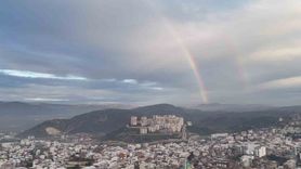 Kestel semalarında gökkuşağı büyüledi