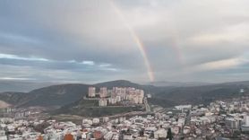 Kestel semalarında yağışsız parlak gökkuşağı
