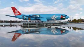 Konya, Ankara Yolu’ndaki Uçağıyla Gazze’ye Destek Mesajı Verdi