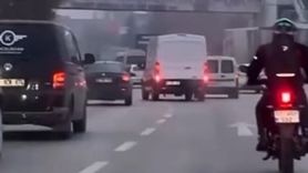 Konya'da makas atan minibüs trafikte tehlike oluşturdu