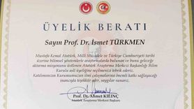 Prof. Dr. İsmet Türkmen, Atatürk Araştırma Merkezi Bilim Kurulu asıl üyesi seçildi