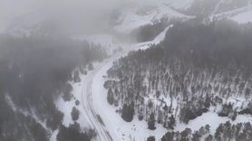 Refahiye'de kar yağışı köyleri beyaza bürüdü