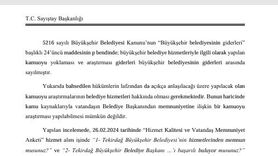 Sayıştay’ın 2024 denetimi: Tekirdağ Büyükşehir Belediyesi’nde 19 usulsüzlük