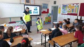 Tavşanlı'da Jandarmadan İlköğretim Öğrencilerine Trafik Semineri