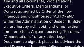 Trump: Biden döneminde 'Autopen' ile imzalanan tüm belgeler geçersiz