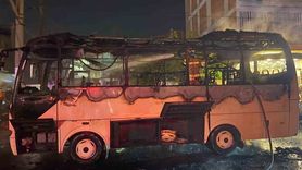 Turgutlu'da işçi servisinde yangın: 4 motosiklet zarar gördü