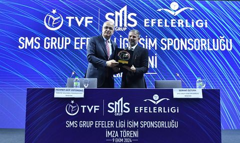 Efeler Ligi'nin Yeni İsim Sponsorluğu SMS Grup ile Gerçekleşti