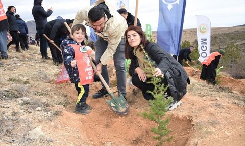 Konya'da '81 İlde 81 Orman' Projesi Kapsamında Fidan Dikimi Gerçekleşti