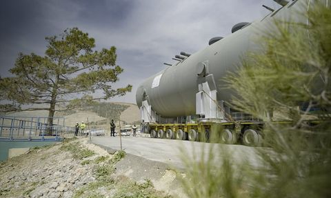 Akkuyu Nükleer Güç Santrali'nde 3. Ünite için Su Depolama Tankı Taşındı