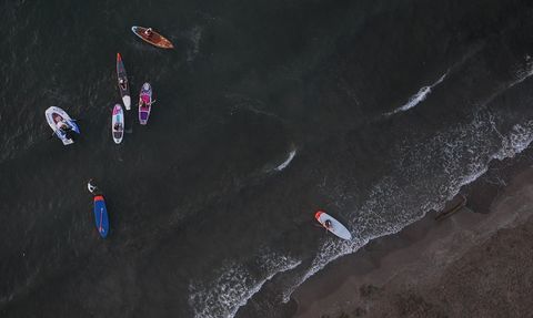 Mersin'de Kürek Sörfü Heyecanı