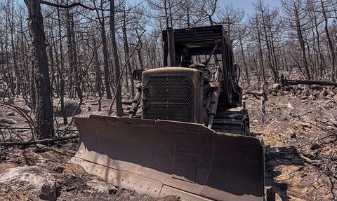 Afyonkarahisar'daki Orman Yangını Tahribatı Görüntülendi