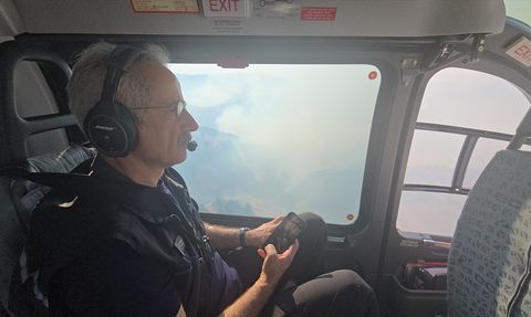 Bursa'daki Orman Yangını Hava Kontrolü