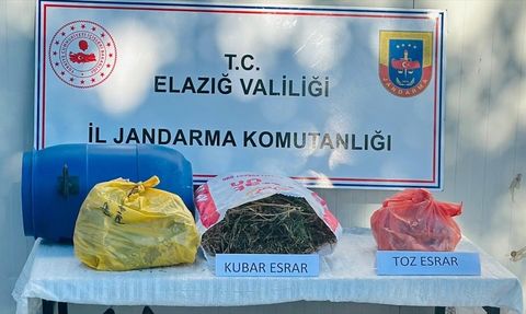Elazığ'da Uyuşturucu Operasyonunda Ele Geçirilen Maddeler