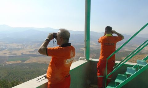 Gaziantep'in Orman Bekçileri Yangına Karşı Nöbet Tutuyor