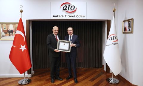 Gençlerbirliği Başkanı Osman Sungur'dan ATO Başkanı Baran'a Ziyaret