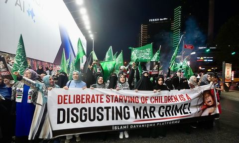İstanbul'da Gazze İçin Protesto Düzenlendi