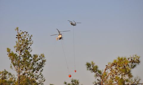 Mersin Silifke'deki Orman Yangınına Müdahale Devam Ediyor