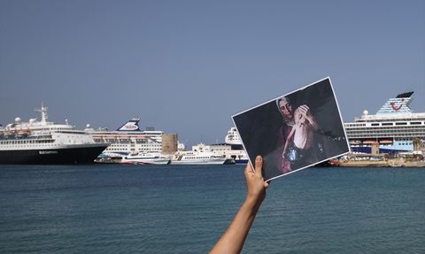 Rodos'ta Filistin Destekçileri İsrailli Turistleri Protesto Etti