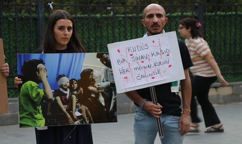 Siirt’te Gazze Saldırılarına Protesto
