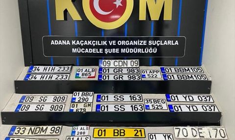 Adana'da 27 Sahte Araç Plakası Ele Geçirildi