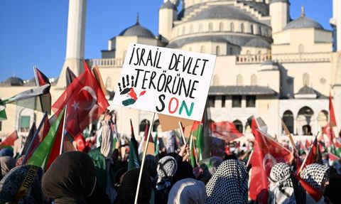 Ankara'da Gazze İçin İnsani Yardım Yürüyüşü Düzenlendi