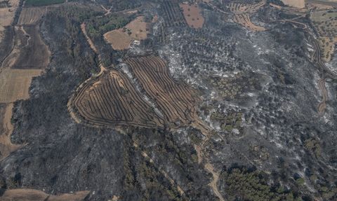 Çanakkale'deki Yangın Drone ile İncelendi