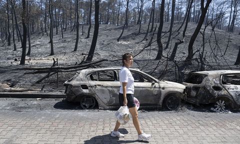Çanakkale Orman Yangınında Alevler İçinde Kalan Site Sakinleri Anlatıyor