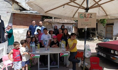 Çorum'dan Filistin'e Destek: Limonata Satışının Geliri