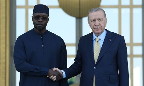 Cumhurbaşkanı Erdoğan Senegal Başbakanı Sonko'yu Törenle Karşıladı