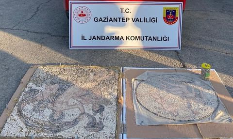 Gaziantep'te İki Tarihi Mozaik Ele Geçirildi