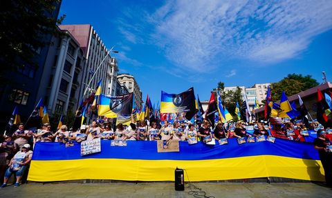 İstanbul'da Esir Askerler İçin Ukraynalıların Eylemi