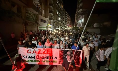 Mardin'de Gazze'ye Destek Yürüyüşü