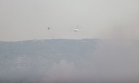 Mersin Silifke'de Orman Yangınına Hava ve Karadan Müdahale Devam Ediyor
