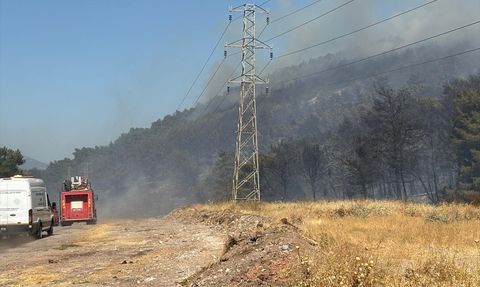 Soma'da Orman Yangınına Hızla Müdahale Ediliyor