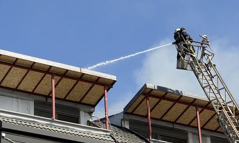 Alanya'daki İnşaatta Yangın Patlak Verdi