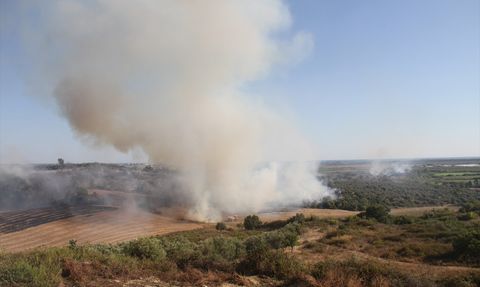 Antalya'da Zeytin Bahçesine Sıçrayan Yangın Kontrol Altına Alındı