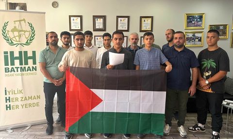 Batman'da Filistin'e Destek Açıklaması Yapıldı