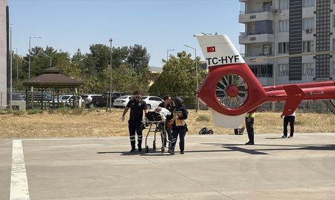 Diyarbakır'da Kalp Krizi Geçiren Hasta için Ambulans Helikopter Havalandı