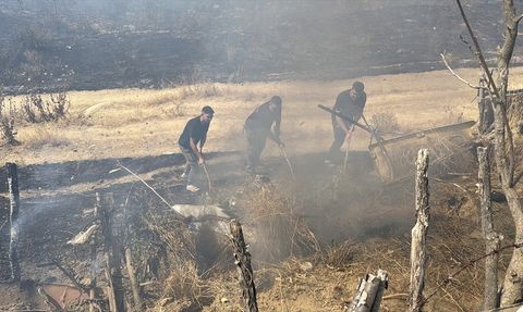 Edirne'de Evlere Sıçramadan Yangın Kontrol Altına Alındı