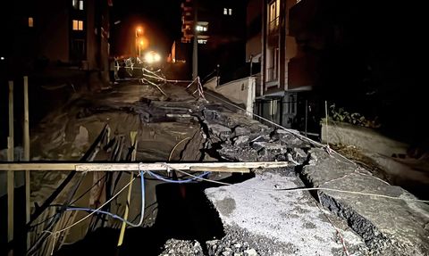 Karabük'te Yol Çökmesi Olayı