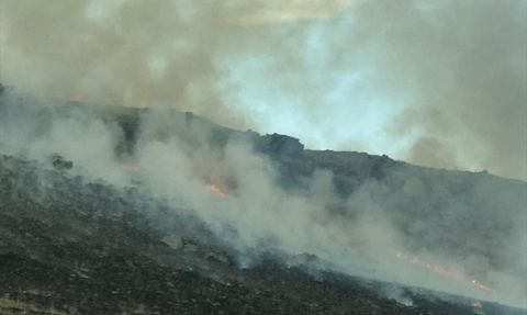 Kars'ta Askeri Tatbikat Alanında Anız Yangını Kontrol Altına Alındı