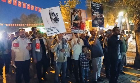 Malatya'da Gazze İçin Destek Yürüyüşü Düzenlendi